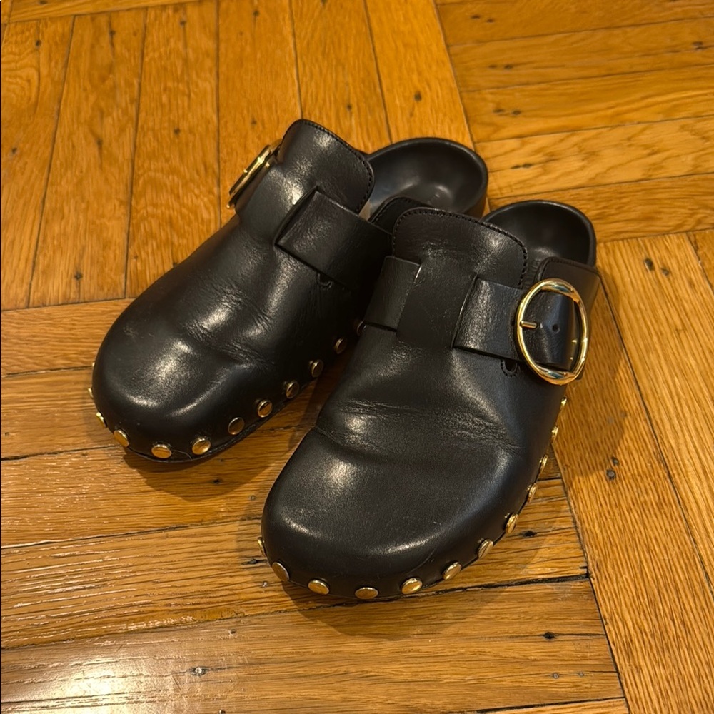 Isabel Marant Black clogs with Gold studs